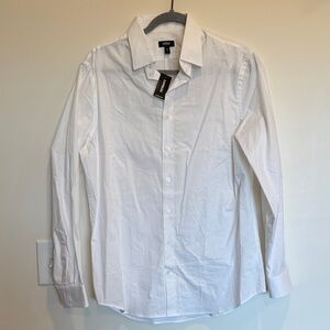 NWT Express Extra Slim 1MX Crisp White Women’s Button Up Shirt Size Medium